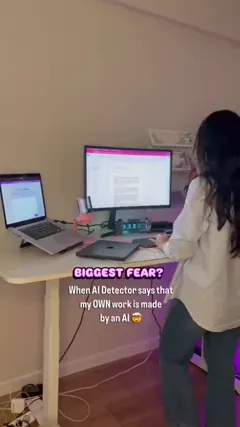 TikTok video by @woman.engineer: 😵💫 When an AI detector